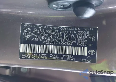 2017 Toyota Prius V Three from USA, damaged, VIN JTDZN3EU6HJ067584